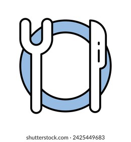 Cutlery icon vector strock illustration