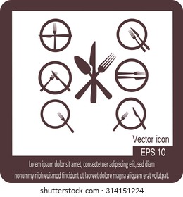 Cutlery Icons Set