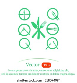 Cutlery Icons Set.
