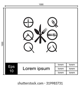 Cutlery Icons Set.