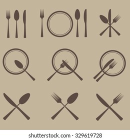 Cutlery Icons Set