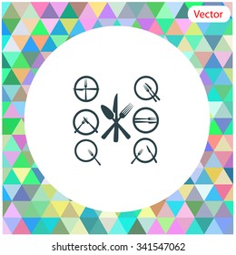 Cutlery Icons Set.