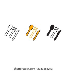 cutlery icons  symbol vector elements for infographic web