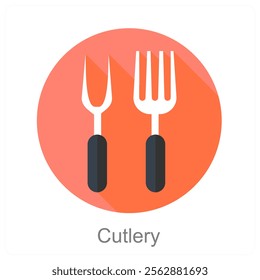 Cutlery and kitchen icon concept