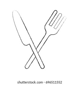 cutlery kitchen isolated icon