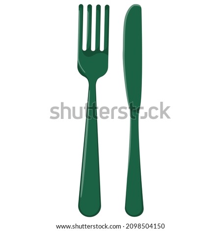 Cutlery. Knife and fork isolated on white background