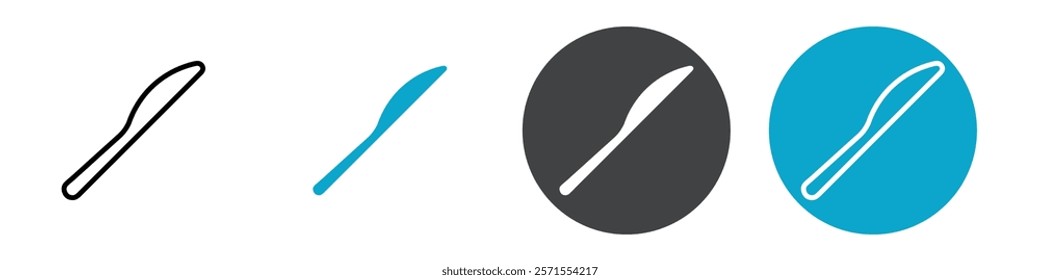 cutlery knife icon Vector illustration in black