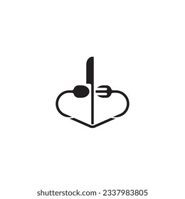 cutlery and knife logo, a logo that is simple and easy to remember