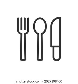Cutlery line icon. Web symbol for web and apps. Sign design in outline style. Cutlery stroke object.