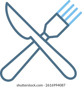 Cutlery Line Two Colour Icon