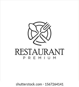 Cutlery Logo Design Illustration Restaurant Logo Stock Vector (Royalty ...