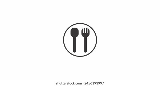 cutlery logo design spoon fork
