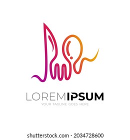 Cutlery logo with line design vector, simple icons