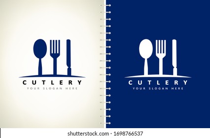 Cutlery logo vector. Cafes and restaurants design.