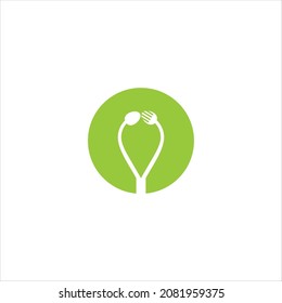 cutlery logo vector template line