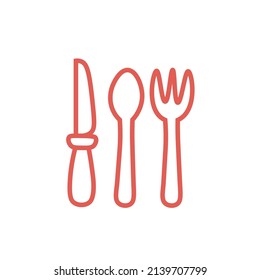 Besteck-Logotype Besteck Symbol Löffel Logo Gabel Gabel Symbol für Web-Design oder Unternehmen einzelne Vektorgrafik Eps Ai
