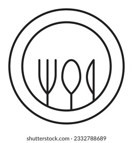 Cutlery menu icon set simple design
