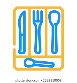 cutlery organizer home accessory color icon vector. cutlery organizer home accessory sign. isolated symbol illustration
