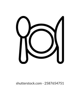 Cutlery Outline Icon. Cutlery Icon