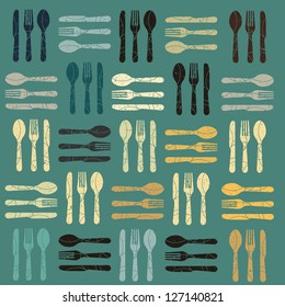A cutlery pattern background