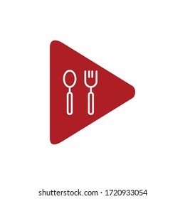 cutlery and play the music logo