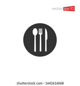 Cutlery Restaurant Icon Design Vector
