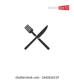 Vector de diseño de iconos de restaurante de cubiertos