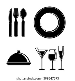 cutlery and restaurant icon design, vector illustration