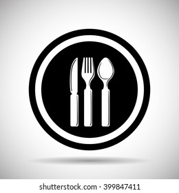 cutlery and restaurant icon design, vector illustration