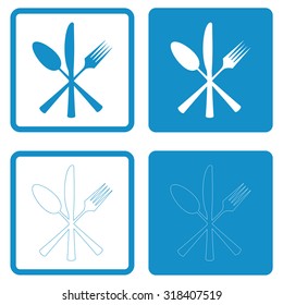 Cutlery Restaurant Icons . Vector illustration