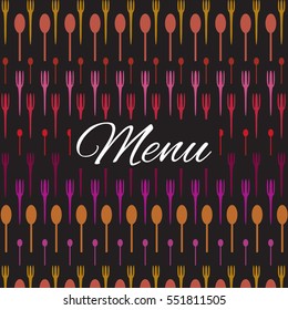 Cutlery restaurant menu design 