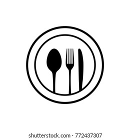 Cutlery for restaurants. fork, knife, spoon vector icon
