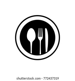 Cutlery for restaurants. fork, knife, spoon vector icon