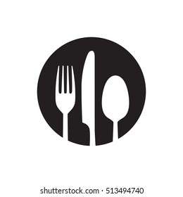 Cutlery roundal, vector