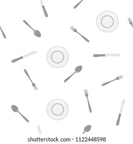 Cutlery seamless pattern. Vector illustration