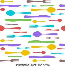 Cutlery seamless vector pattern