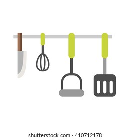 Cutlery Set. Basic set of tableware isolated on white background