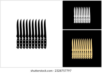 Cutlery Set of Fillet Knife Vector Design