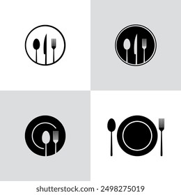 cutlery set Flat vector illustration