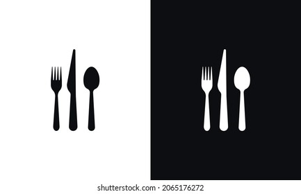 Cutlery set. Fork, spoon, knife. Realistic tableware. Kitchen utensil. Flat style. Vector illustration. EPS 10