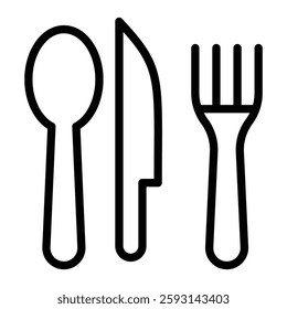 Cutlery Set Glyph Icon Design For Personal nad Commercial Use