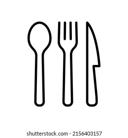 Cutlery set icon vector illustration. Spoon, fork and knife icon