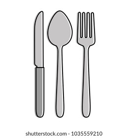 cutlery set isolated icon