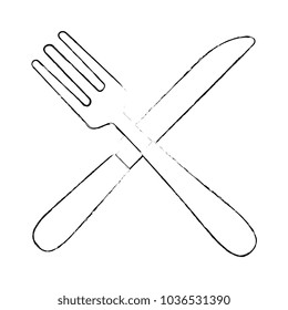 cutlery set isolated icon