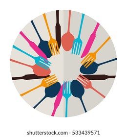cutlery set isolated icon