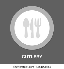 cutlery set - knife and fork icon, cutlery isolated, vector restaurant menu