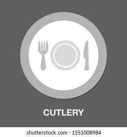 cutlery set - knife and fork icon, cutlery isolated, vector restaurant menu