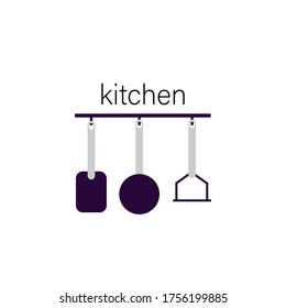 
cutlery set. logo for menus and kitchen items. vector element on a white background