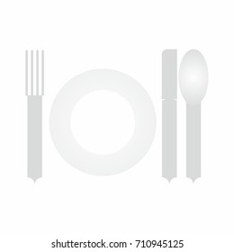 cutlery set restaurant fork plate spoon knife