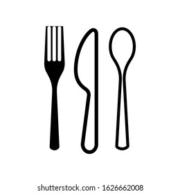 cutlery set vector icon with a white background